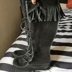 Minnetonka knee high moccasins